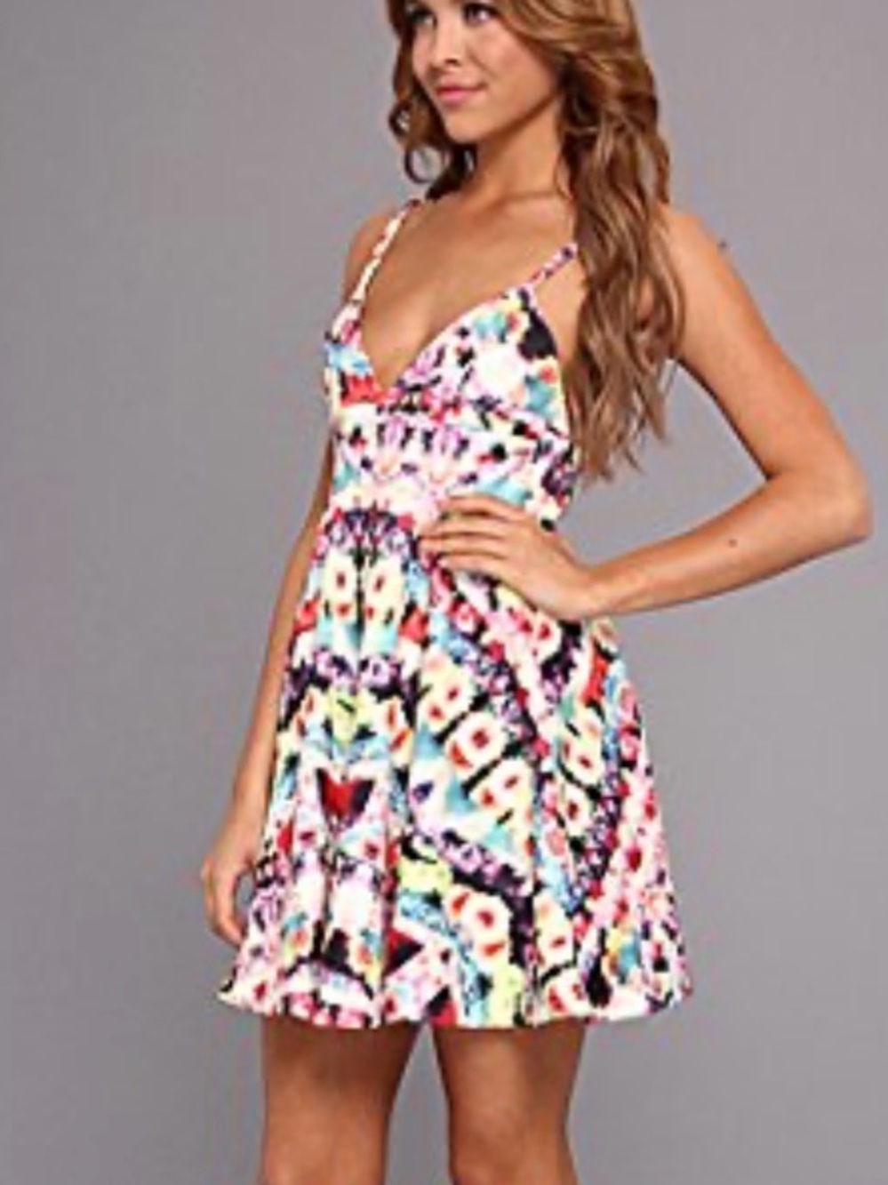 Mink pink spring wave summer dress y2k
